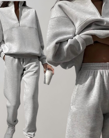 Cordelia | Soft Fleece Top And Trouser Set With Pockets