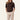 Laurel | Dark Brown Knitted Polo With Ribbed Hem
