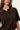 Laurel | Dark Brown Knitted Polo With Ribbed Hem