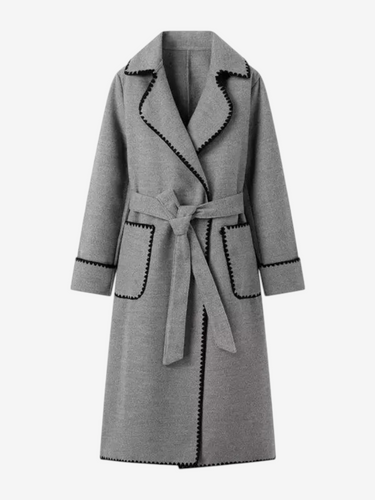Phoebe | Classic Trench Coat with Belted Waist and Side Pockets