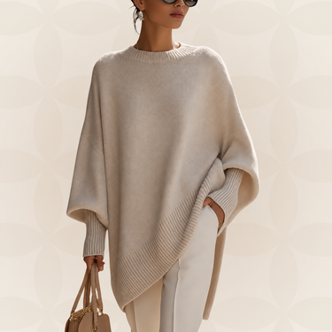 Sophie | Oversized Knit Jumper with Batwing Sleeves