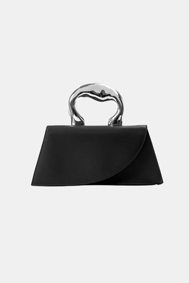 Marnie | Structured Trapezoid Tote Bag With Metal Handle