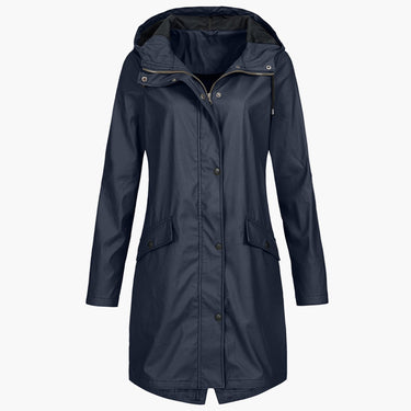 Sabrina | Long Lightweight Rain Jacket with Drawstring Hood