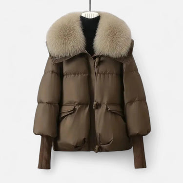 Rosalie | Quilted Jacket with Faux Fur Collar and Ribbed Cuffs