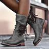 Zinnia | Mid Height Lace Up Boots with Non Slip Sole