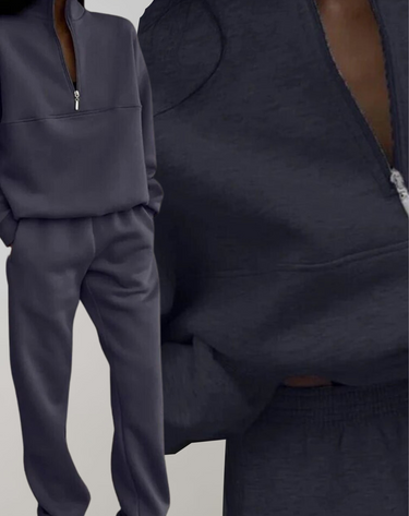 Cordelia | Soft Fleece Top And Trouser Set With Pockets