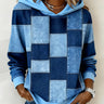 Marguerite | Checked Cotton Blend Hoodie with Long Sleeves