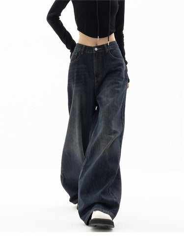 Vintage Baggy Boyfriend Jeans – Relaxed 90s Wash Denim Jeans