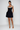 Monochrome Floral Appliqué Mini Dress – 3D Flower A-Line Summer Dress