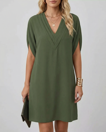Summer Dress – Elegant V-Neck Multi-Layered Casual Outfit