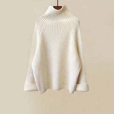 Ivory Knit Winter Set – Ribbed Sweater, Trousers and Padded Vest