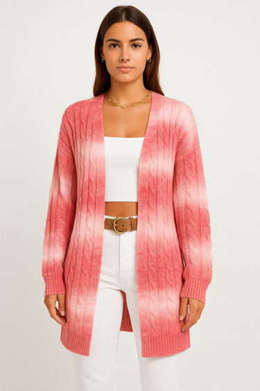 Long Duster Cardigan – Open Front Soft Knit Cardi