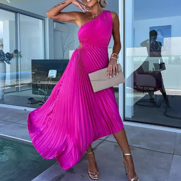 Asymmetric Elegance Dress – Chic One Shoulder Design