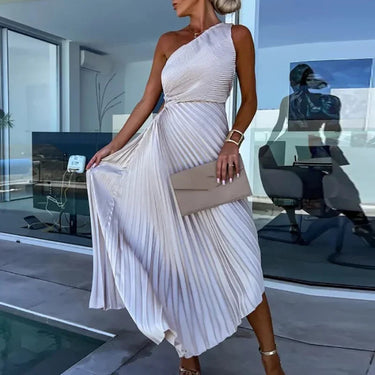 Asymmetric Elegance Dress – Chic One Shoulder Design