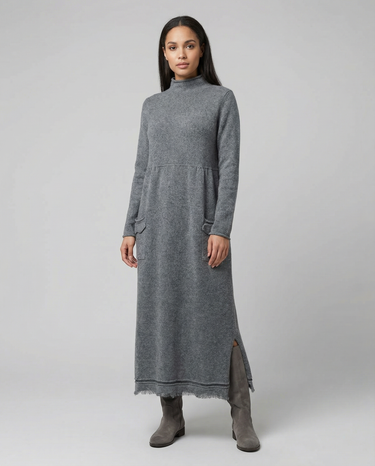 Autumn Maxi Dress – Elegant Loose Fit Hoodie for Cozy Fall Gatherings