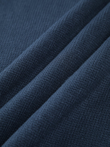Ribbed Mock Neck Sweater – Chunky Texture Knit Jumper
