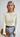 Waffle Knit Long Sleeve Top – Cropped Contoured Casual Top