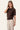 Laurel | Dark Brown Knitted Polo With Ribbed Hem