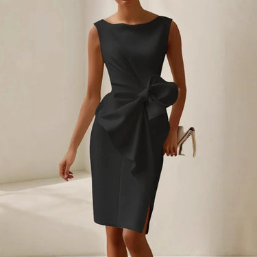 Bow Dress – Elegant Sleeveless Evening Party Dress for Women