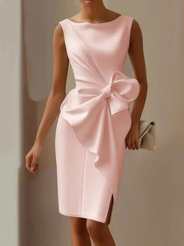 Bow Dress – Elegant Sleeveless Evening Party Dress for Women