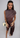 Asymmetric Ruched Chocolate Brown Wedding Guest Mini Dress