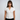 White Poplin Blouse – Slim-Fit V-Neck Puff Sleeve Shirt