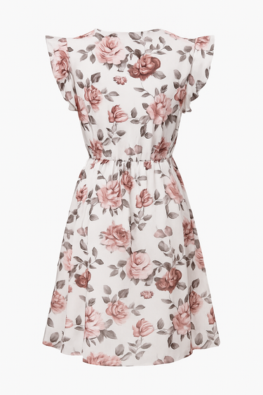 Ruffled chiffon Work midi dress