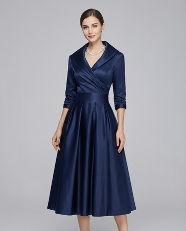 Chic A-Line Dress – Stylish Lapel Design for Effortless Summer Elegance