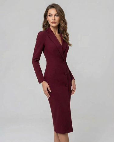 Chic Black Blazer Dress – Tailored Minimalist Design for Modern Sophistication