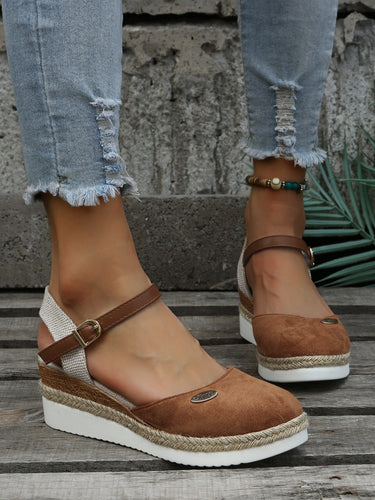 Comfortable Espadrilles Sandals – Suede Wedge Warm-Weather Sandal