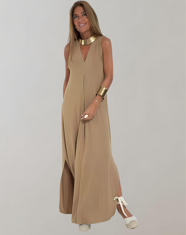 V-Neck Maxi Dress for Summer Elegance