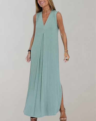 V-Neck Maxi Dress for Summer Elegance