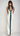 Blue Striped Ribbed Maxi Dress – Colourblock V-Neck Fitted Cocktail Dress