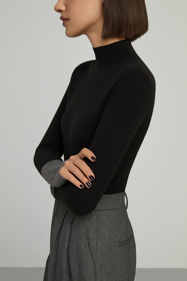 Contrast Cuff Knit Sweater – Colourblock Sleeve Jumper