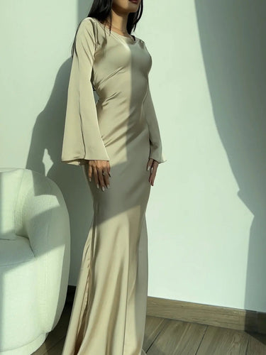 Long Sleeve Wedding Guest Maxi Dress – Elegant Floral Occasion Dress