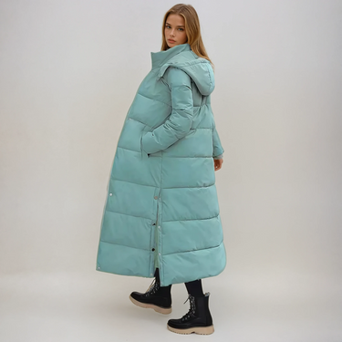 Long Puffer Coat – Elegant Full-Length Winter Coat