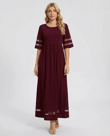 Black Sheer Dress – Flattering O-Neck Design for Effortless Summer Style