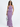 Lilac Striped Halter Maxi Dress – Backless Fitted Evening Party Dress