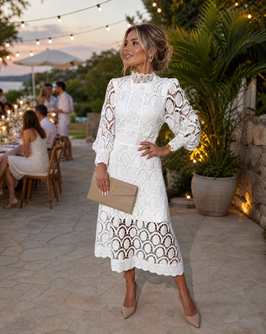 Pink Lace Summer Party Maxi Dress – Floral Occasion Gown