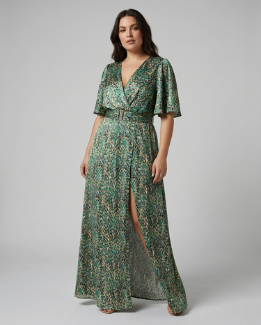 Green Flowy Maxi Dress – Elegant Versatile Dress for Any Occasion