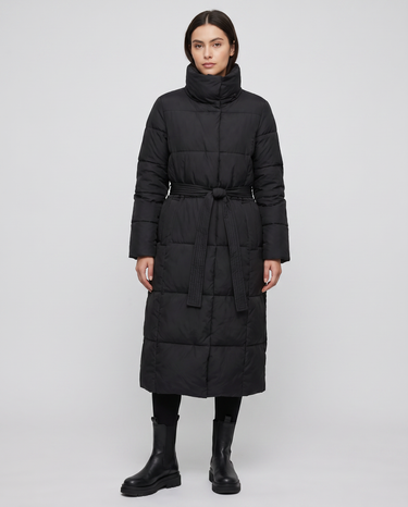 Long Puffer Jacket – Oversized Black Winter Coat