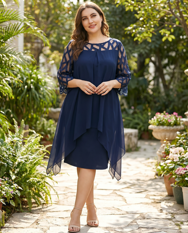 Evening Event Cocktail Plus Size Midi Dress