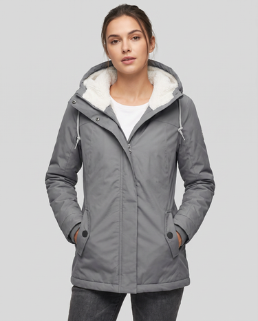 Waterproof Rain Jacket – Hooded Fleece-Lined Coat