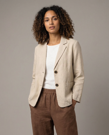 Loose Fit Linen Blazer – Lightweight Spring Jacket