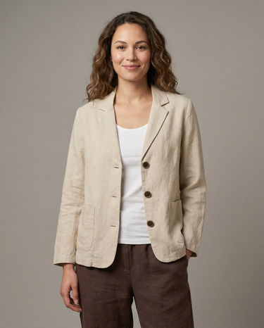 Loose Fit Linen Blazer – Lightweight Spring Jacket