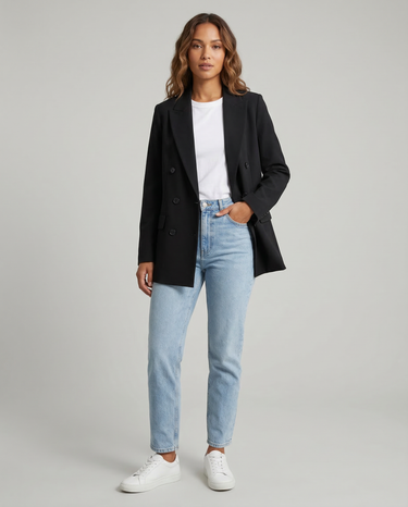 Classic Double-Breasted Blazer – Multi-Colour Tailored Jacket