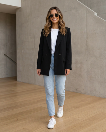 Classic Double-Breasted Blazer – Multi-Colour Tailored Jacket