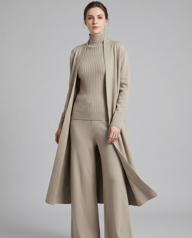 Women's Elegant Three-Piece Coordinated Set in Versatile Colours