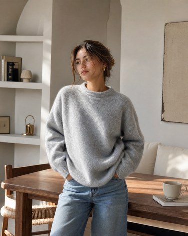Mohair Blend Sweater – Cosy Elegant Knit Jumper