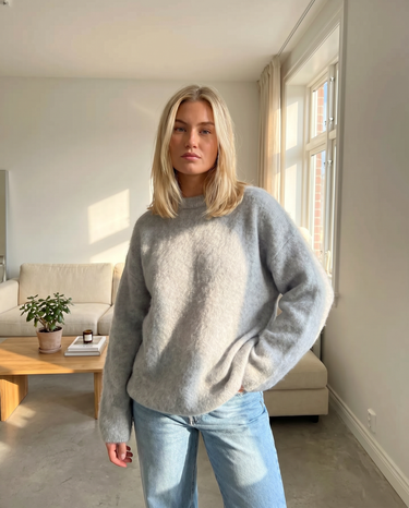 Mohair Blend Sweater – Cosy Elegant Knit Jumper